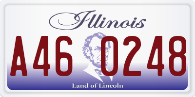 IL license plate A460248