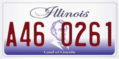 IL license plate A460261