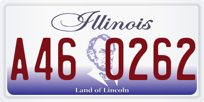 IL license plate A460262