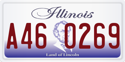 IL license plate A460269
