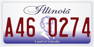 IL license plate A460274