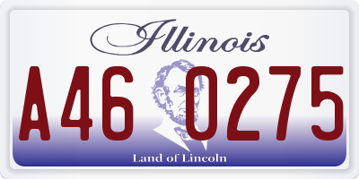 IL license plate A460275
