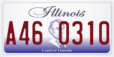 IL license plate A460310