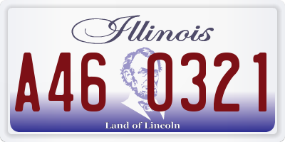 IL license plate A460321