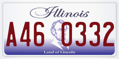 IL license plate A460332