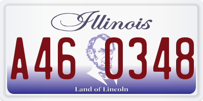 IL license plate A460348