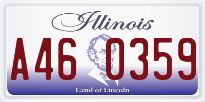 IL license plate A460359