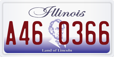 IL license plate A460366