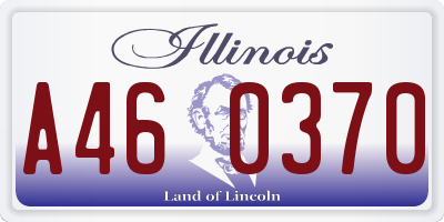 IL license plate A460370