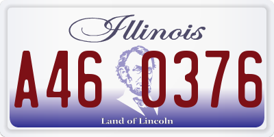 IL license plate A460376