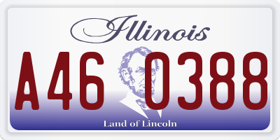 IL license plate A460388