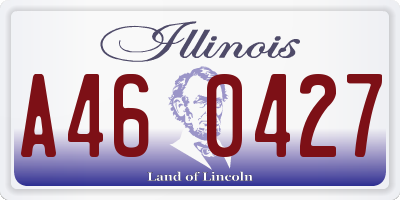 IL license plate A460427