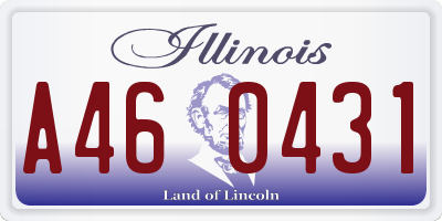 IL license plate A460431