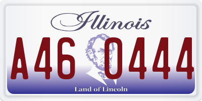 IL license plate A460444