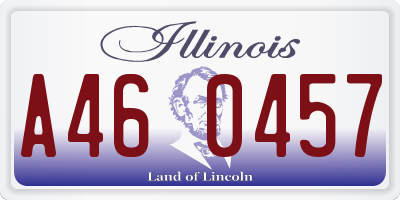 IL license plate A460457