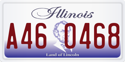 IL license plate A460468