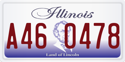 IL license plate A460478