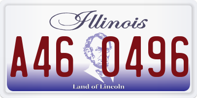 IL license plate A460496