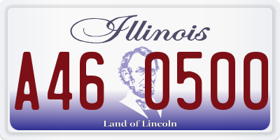 IL license plate A460500