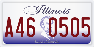 IL license plate A460505