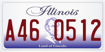 IL license plate A460512