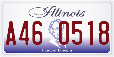IL license plate A460518