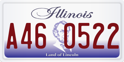 IL license plate A460522