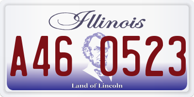 IL license plate A460523