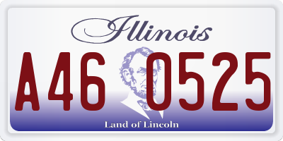 IL license plate A460525