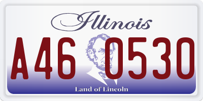 IL license plate A460530