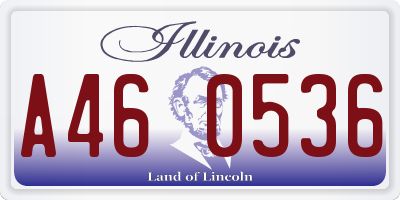IL license plate A460536