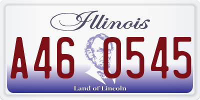 IL license plate A460545