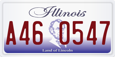 IL license plate A460547