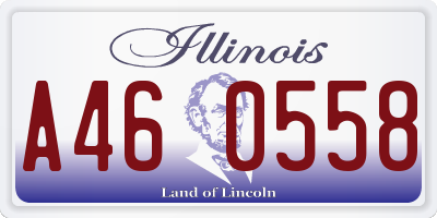 IL license plate A460558