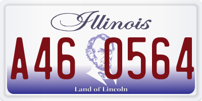 IL license plate A460564