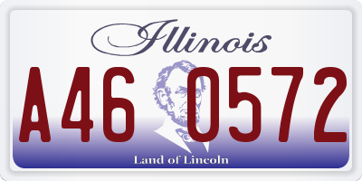 IL license plate A460572