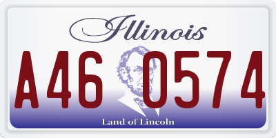 IL license plate A460574