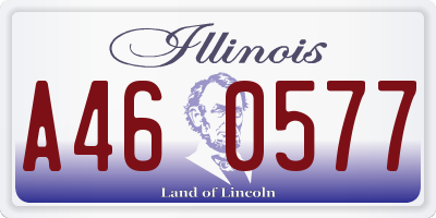 IL license plate A460577
