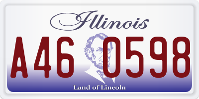 IL license plate A460598
