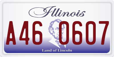 IL license plate A460607