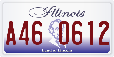 IL license plate A460612