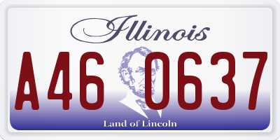IL license plate A460637