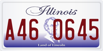 IL license plate A460645