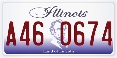 IL license plate A460674