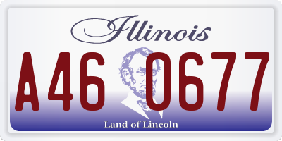 IL license plate A460677