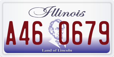 IL license plate A460679