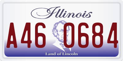 IL license plate A460684