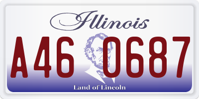 IL license plate A460687