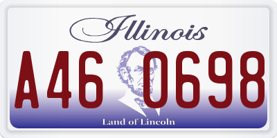 IL license plate A460698