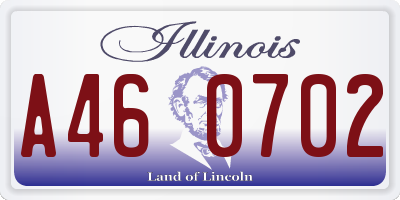 IL license plate A460702